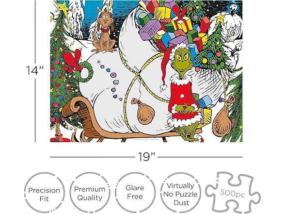 AQUARIUS Grinch Puzzle (500 Piece Jigsaw Puzzle)