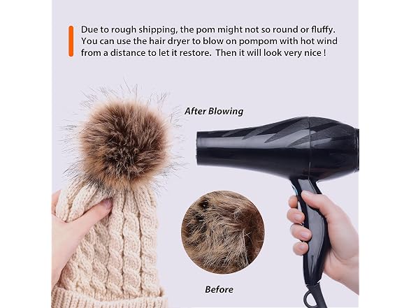 Livingston Women (OS) Hats Winter Soft Knitted Pom