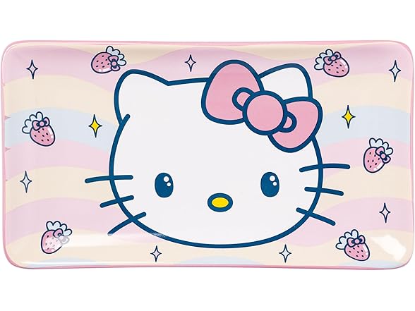 Hello Kitty Strawberries and Bows Kawaii Ceramic Sushi Set
