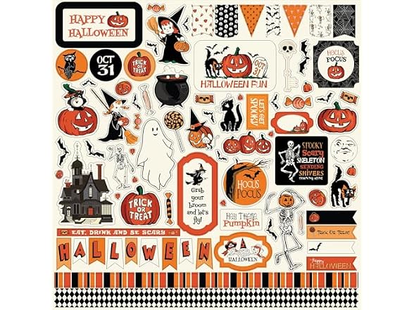 Echo Park Halloween Cardstock Stickers 12x12