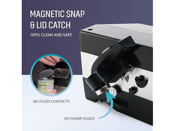 Elitra 3-in-1 Under the Cabinet Electric Can Opener, Black