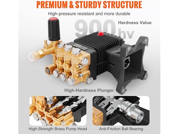 Pressure Washer Pump, 1" Shaft Horizontal