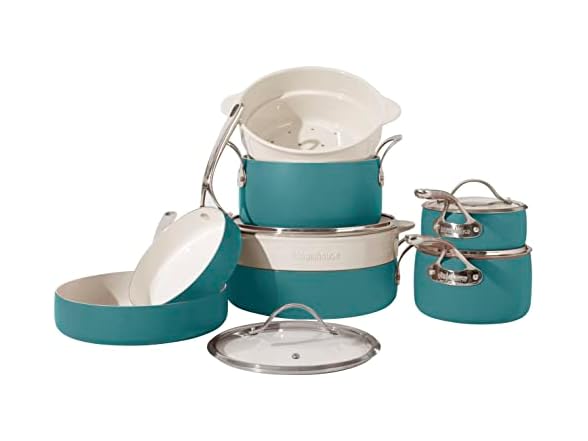 Bloomhouse 12Pc Ceramic Cookware Set