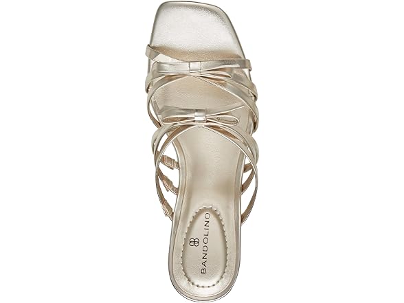Bandolino Women's Mattien Heeled Sandal, Gold 710, 10