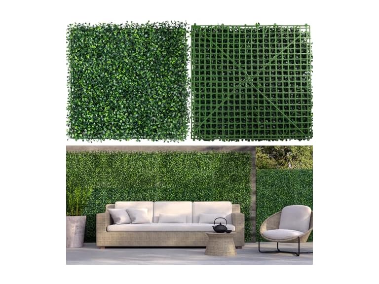 Moeput 12Pc 20 X 20 Artificial Boxwood Panels