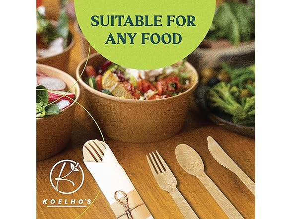 KOELHO'S Bamboo Cutlery Set 24