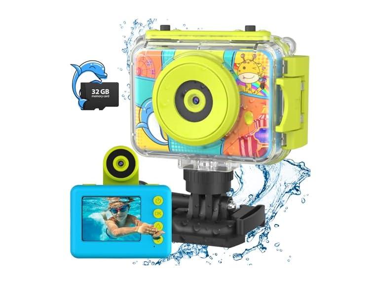 Kids 1080P Digital Waterproof Action Camera