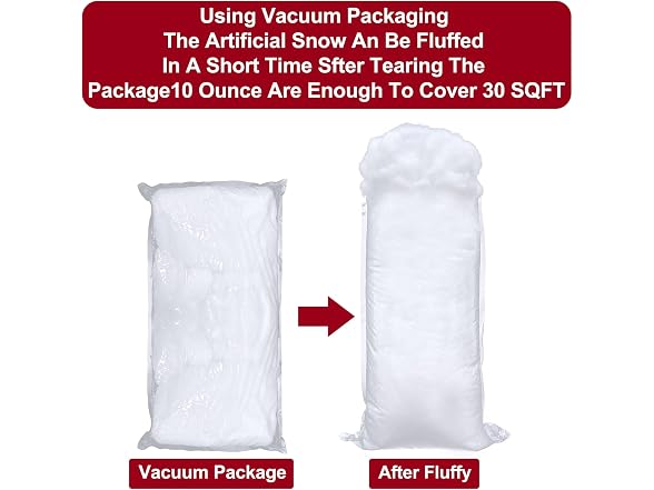 Fake Snow Decorations, 30 Sqft Fiber Sof