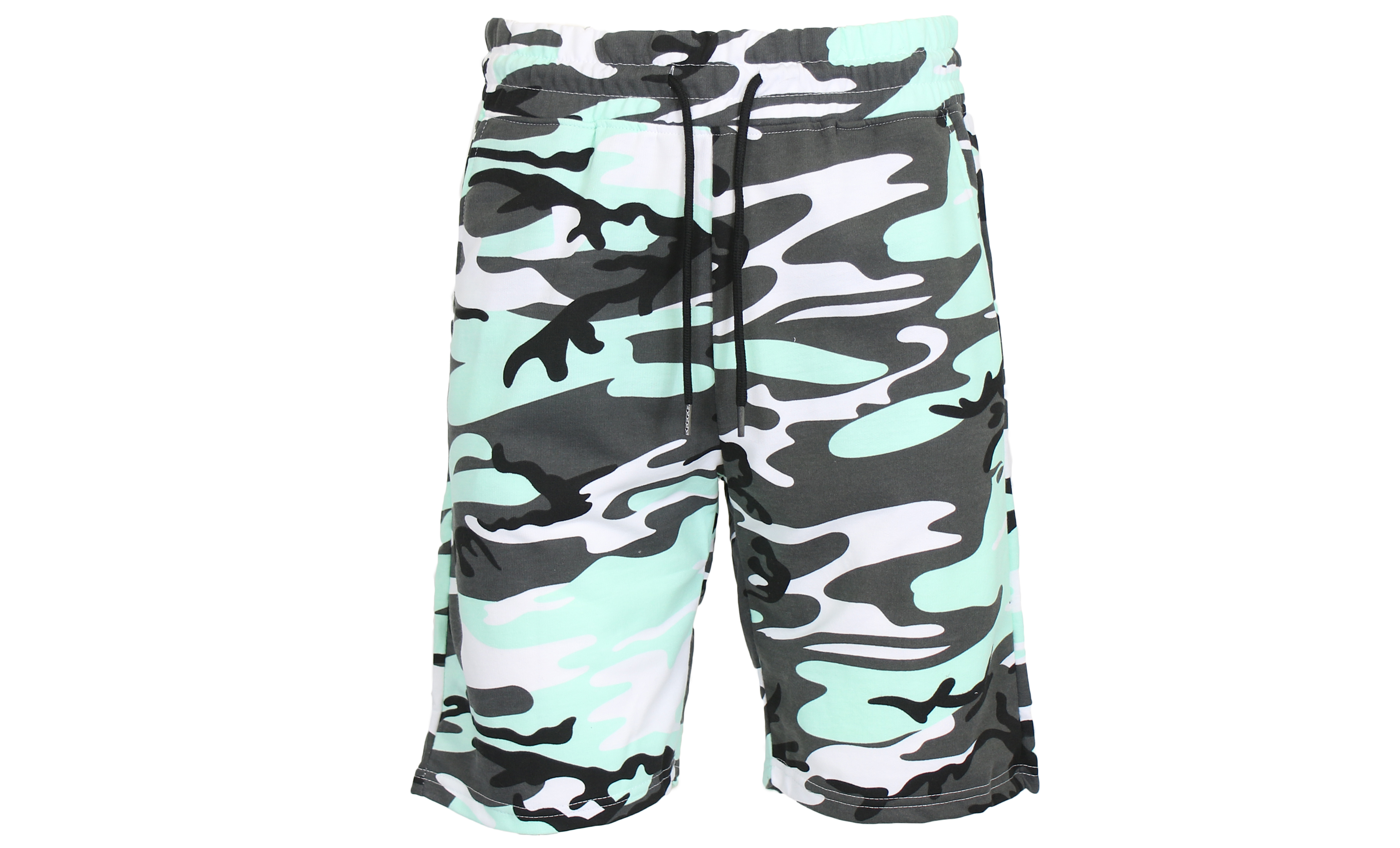 1 & 3Pk Mens French Terry Camo Shorts - Gallery 18