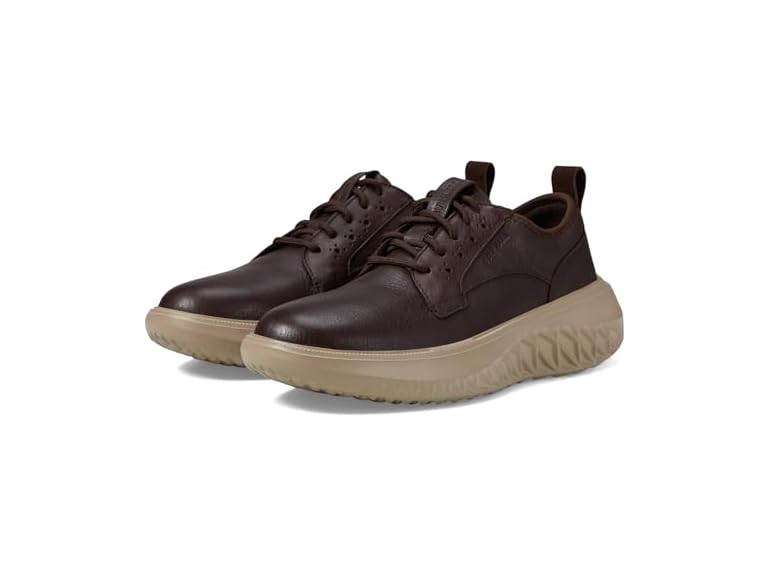 Cole Haan Men's Zerogrand Work from Anywhere Plain Toe Oxford, Dark Chocolate/Cobblestone, 11