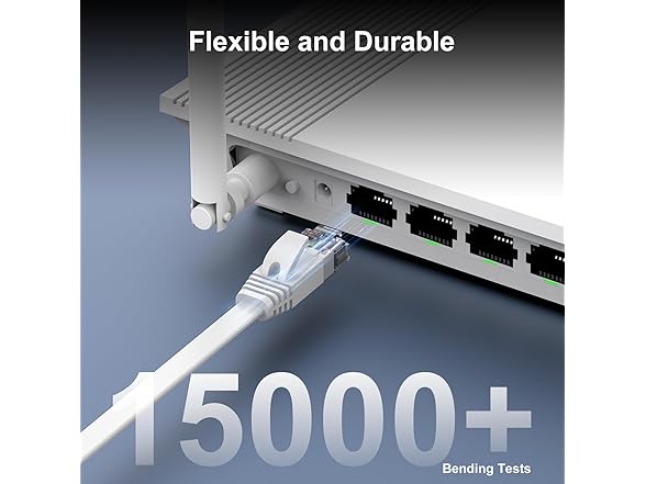 CableGeeker Cat6 Cable 10Ft - 10-Pack, White