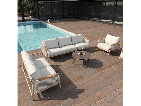 Acanva Moss Aluminum Outdoor Loveseat