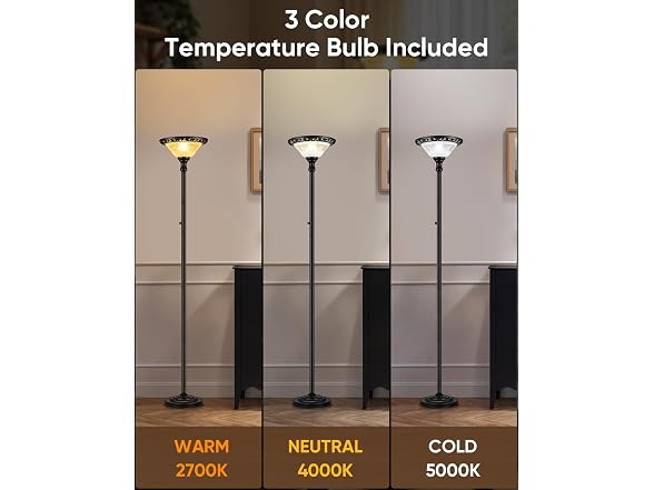 PARTPHONER Torchiere Floor Lamp