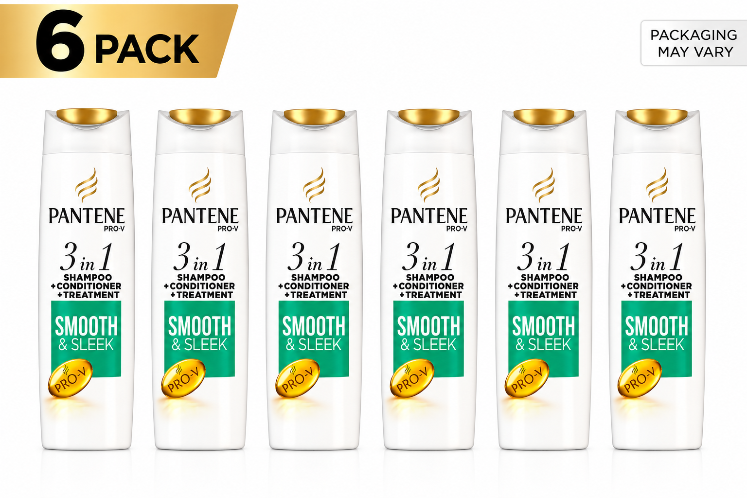 (6-Pack) Pantene 3in1 Smooth and Sleek - Gallery 2