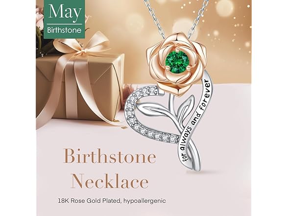 LAVALE Flower Birthstone Necklace