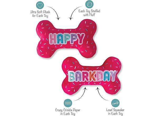 It's My Barkday Plush Dog Toy