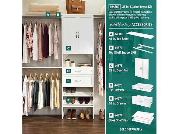 ClosetMaid SuiteSymphony Wood Closet Door Set Pair