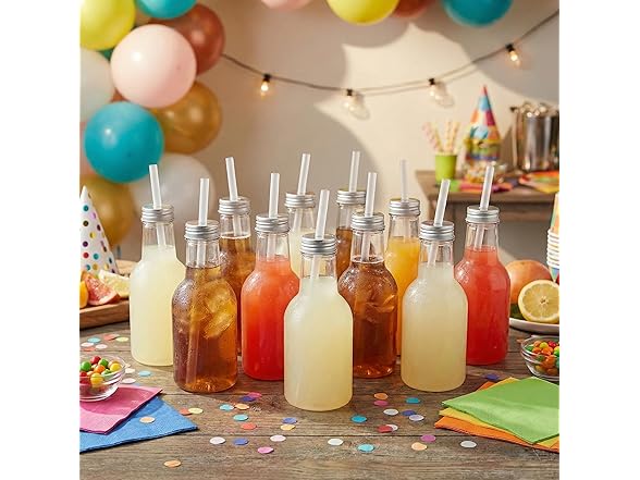 Clear Bottle Cups with Lids 16oz 12pc