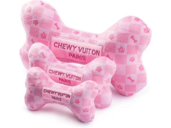 Haute Diggity Dog Chewy Vuiton Bone Plush Squ