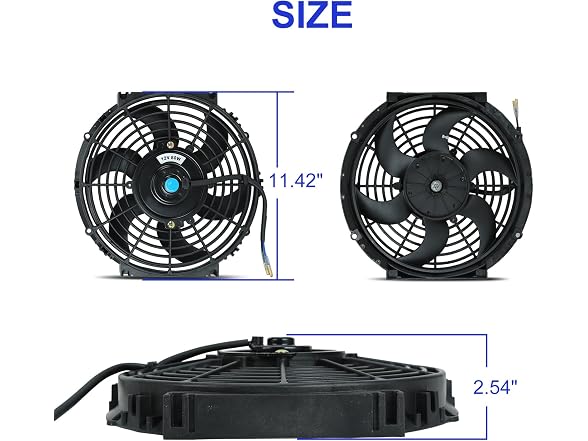 BETTERCLOUD Universal 10 inch Black Slim Fan Kit