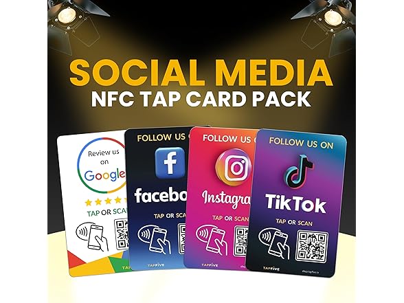 TapFive Google Review Tap Cards 5-Pack