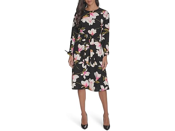 Halston Women's 3/4 Sleeve Mini Dress