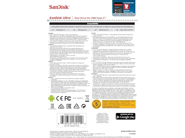 SanDisk Ultra Dual Drive Go 512GB USB-C/USB-A