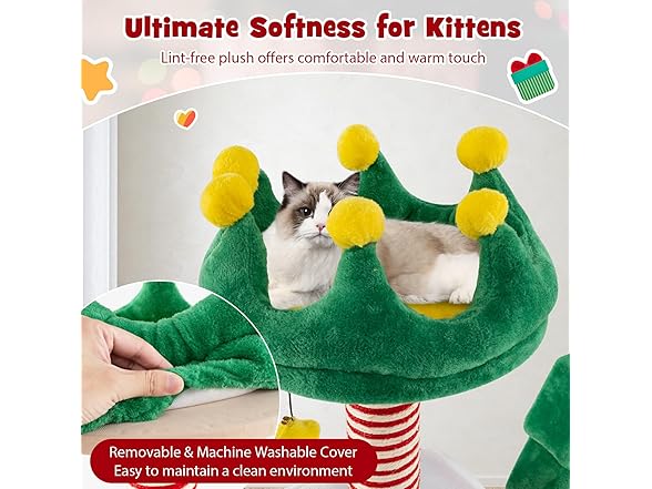 PETSITE 61 inch Christmas-Themed Cat Tree
