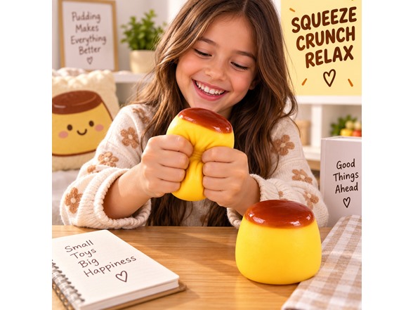 Pudding Cup Crunch Squishy 2Pk