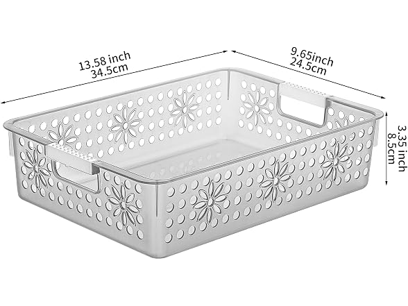 Cetomo Plastic Storage Box Clear Black, 6 Pack 