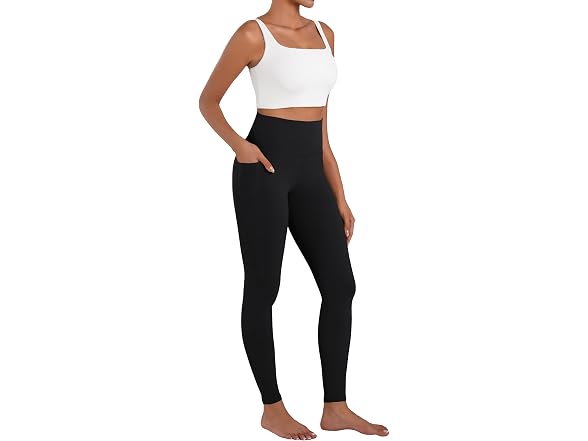 Sunzel Womens Leggings 25in XXL Black W/Pockets