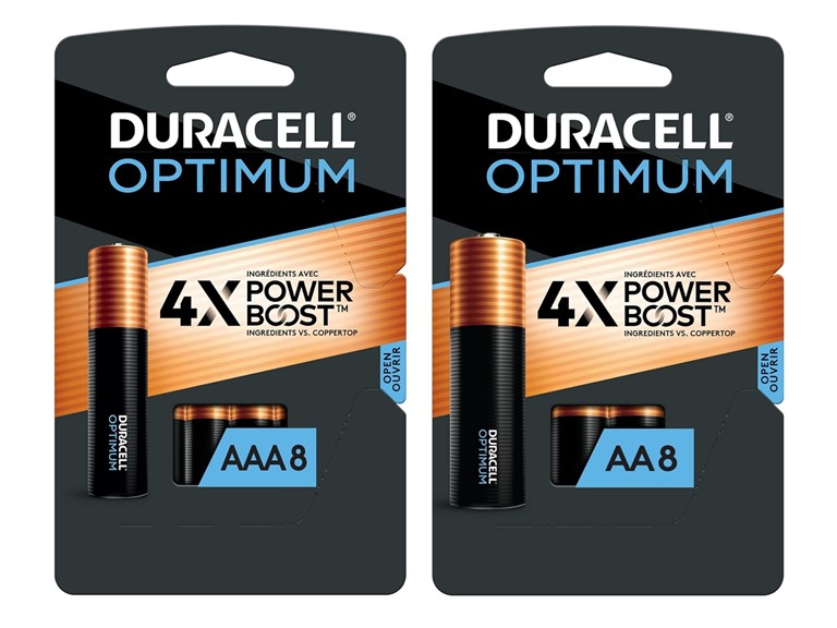 (8 PACK) Duracell Optimum Batteries with Power Boost