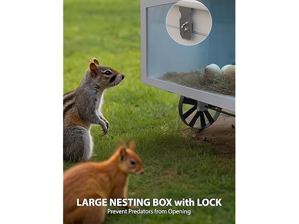 Hipicute Wooden Poultry Cage for 3-5 Chickens, White