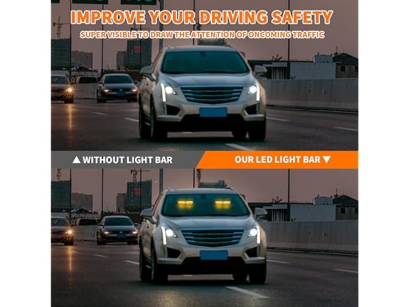 2 in 1 LED Emergency Strobe Lights Kit