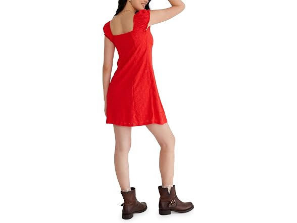 Aeropostale Women Knit Eyelet Short Sleeve Dress
