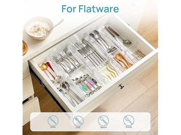 Vtopmart Expandable Drawer Dividers, 6 Pack