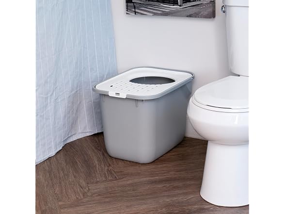 IRIS USA Large Top Entry Cat Litter Box with 