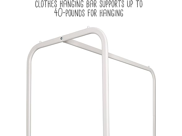 Honey-Can-Do Clothing Rack w/Shelf White