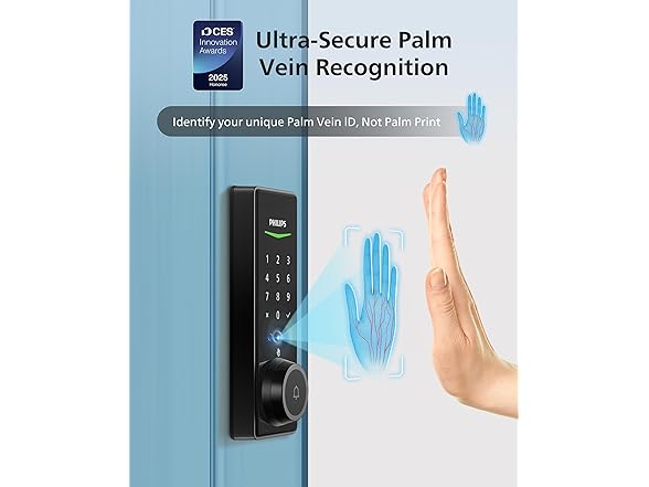 Philips Palm Vein WiFi 2-in-1 Doorbell+Smart Lock