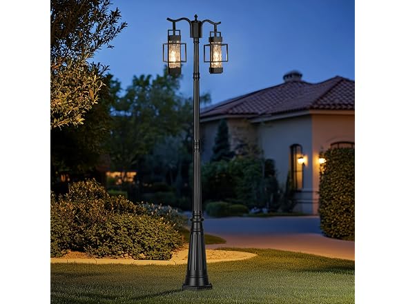 PARTPHONER Outdoor Lamp Post 2-Head