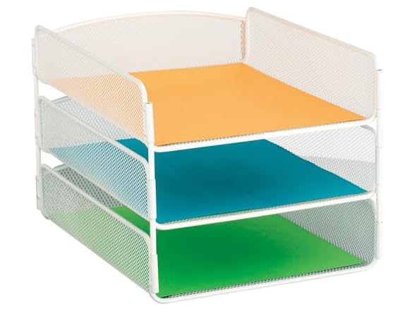Safco Onyx Desk Organizer, 3 Trays