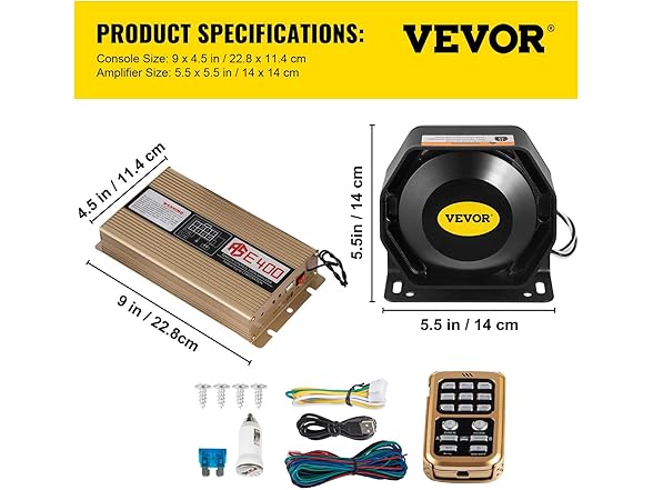 VEVOR Police Siren PA System