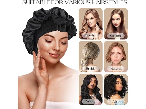 Flaviao Silk Bonnet for Sleeping