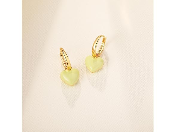 POSUR Heart Enamel Dangle Hoop