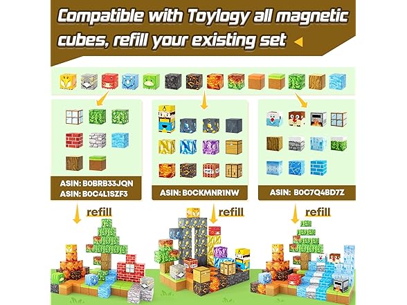 Toylogy Large Magnetic Blocks Volcano