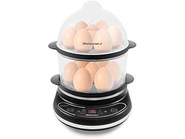 $15.99, Was $24.07, 33% Off! Elite Gourmet Digital Egg Cooker & Steamer dealfomo