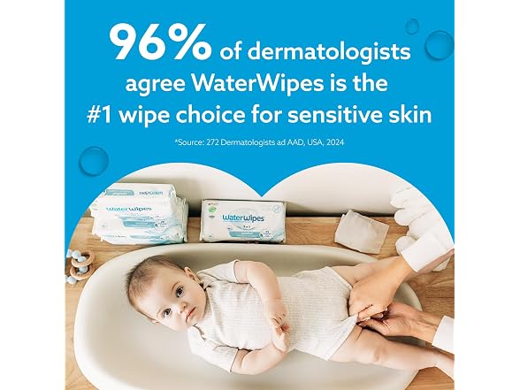 WaterWipes Newborn Baby Wipes 720 Count 12 Packs