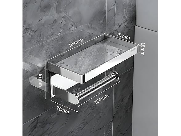 SEIRHOO Toilet Paper Holder with Shelf