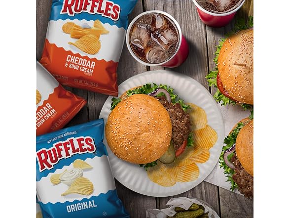 Ruffles Cheddar and Sour Cream Chips Pack of 64