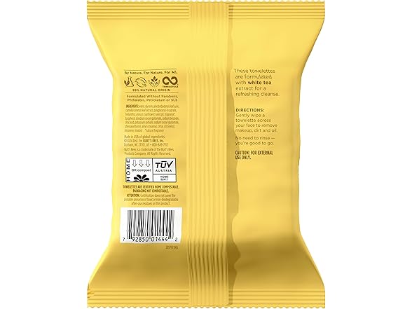 Burt’s Bees Purifying White Tea Facial Towelettes